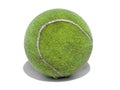 Dirty used tennis ball