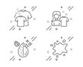 Dirty water, Clean t-shirt and Clean shirt icons set. Dirty spot sign. Vector Royalty Free Stock Photo