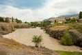 Dirty water of the river in Central Asia