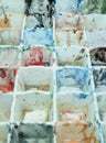 Dirty watercolor palette