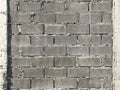 dirty weathered outdoor cement brick blocks wall background.