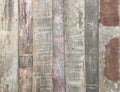 dirty weathered wood panel wall for any vintage design surface texture background.