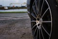 Dirty Wheal from a Mercedes Benz C Klass Royalty Free Stock Photo