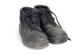 Dirty work boots Royalty Free Stock Photo
