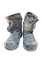 Dirty Working Boots Royalty Free Stock Photo