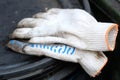 Dirty working gloves Royalty Free Stock Photo