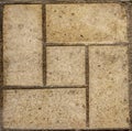 Dirty yellow squared tile. Seamless texture. Top view