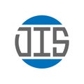 DIS letter logo design on white background. DIS creative initials circle logo concept.