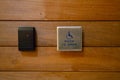 Disability access button on a wall Royalty Free Stock Photo