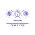 Disability access concept icon