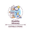 Disability advocacy concept icon