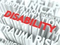 Disability Background Conceptual Design. Royalty Free Stock Photo