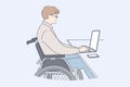 Disability, business, freelance, work, online concept