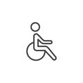 Disability, handicap line icon