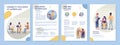 Disability inclusion at workplace flat vector brochure template