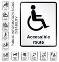 Disability Information Signs Royalty Free Stock Photo