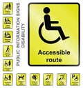 Disability Information Signs Royalty Free Stock Photo