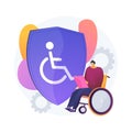 Disability insurance abstract concept vector illustration.