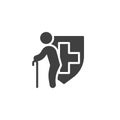 Disability insurance vector icon