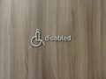 Disability lane or Track for Wheelchair with disability signage Royalty Free Stock Photo