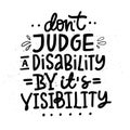 Disability Lettering Quote