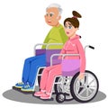 man woman disabled whitevector medical people flyer