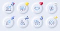 Disability, Ranking star and Vr line icons. For web app, printing. Vector