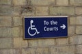 Disability sign for Court Wheelchair Access