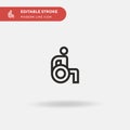 Disability Simple vector icon. Illustration symbol design template for web mobile UI element. Perfect color modern pictogram on Royalty Free Stock Photo