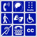 Disability symbols and signs collection