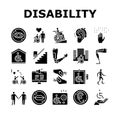 Disability Technology Collection Icons Set Vector