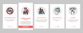 Disability Technology Onboarding Icons Set Vector