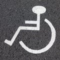 Disable handicap parking sign Royalty Free Stock Photo
