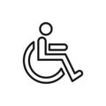 Disable icon Simple thin outline