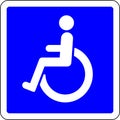 Disable people allowed blue sign