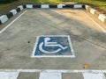Disable people parking at parking lot Royalty Free Stock Photo