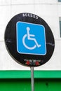 Disabled access sign at Guns and Roses show