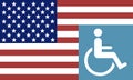 Disabled American Veteran Sign. Royalty Free Stock Photo