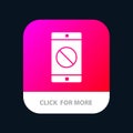 Disabled Application, Disabled Mobile, Mobile Mobile App Button. Android and IOS Glyph Version