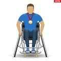 Disabled athlete in wheelchair