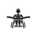 Disabled athletes black glyph icon