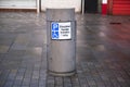 Disabled Badge Holders Only at Car Park Sign Post Royalty Free Stock Photo