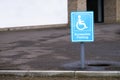 Disabled Badge Holders Only at Car Park Sign Post Royalty Free Stock Photo