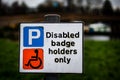 Disabled badge sign Royalty Free Stock Photo