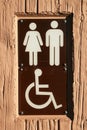 Disabled bathroom sign Royalty Free Stock Photo