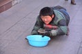 A disabled beggar in Beijing Royalty Free Stock Photo