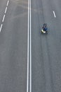 Disabled bike riders on the street. Urban mobility. Sport Royalty Free Stock Photo