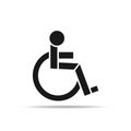 Disabled black icon. Vector illustration.