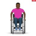 Disabled black man in wheelchair