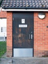 disabled black toilet door outside public park